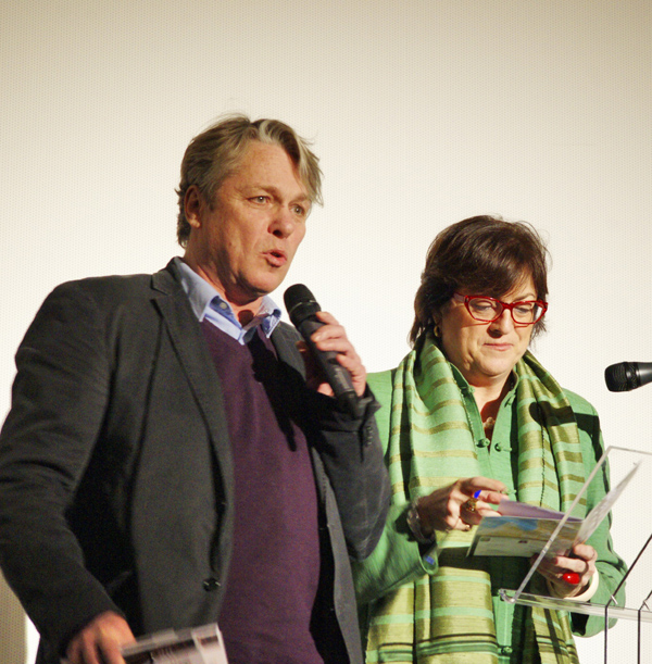 Le réalisateur Thomas Johnson et l'animatrice Dominique Leglu.
