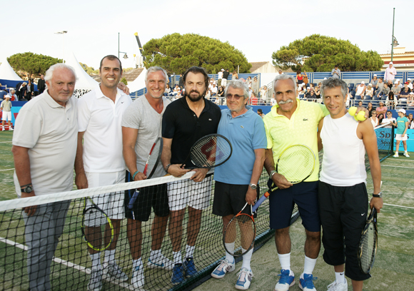 Christian Bîmes, Cédric Pioline, David Ginola, Henri Leconte, Michel Boujenah, Mansour Bahrami et Nagui !