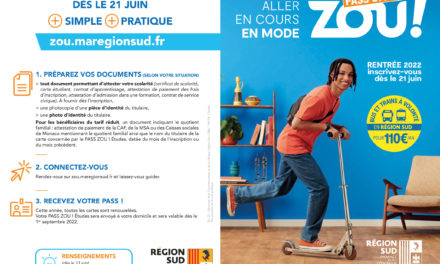 INSCRIPTIONS TRANSPORT SCOLAIRE ZOU RENTRÉE 2022