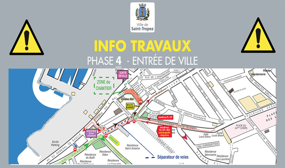 Travaux de requalification entrée de Ville : modification des entrées et sorties de ville à partir de lundi 7 janvier