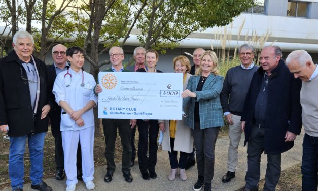 Club Rotary Sainte-Maxime / Saint-Tropez – Remise du chèque à l’Unité de Soins Longue Durée du Pôle de santé