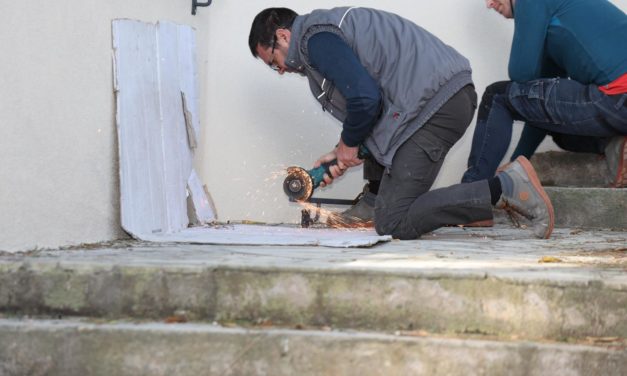 Réfection de la crypte et du reposoir au cimetière marin : travaux en cours