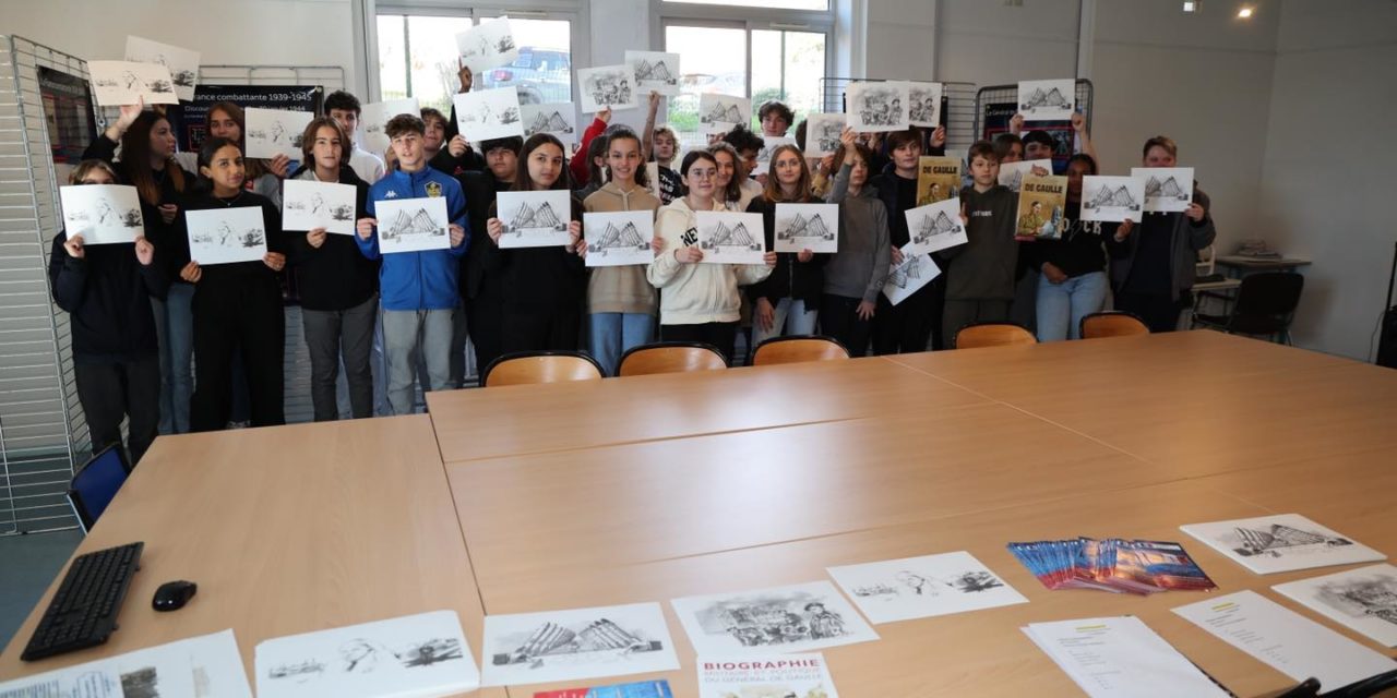 Le Général De Gaulle au collège du Moulin Blanc