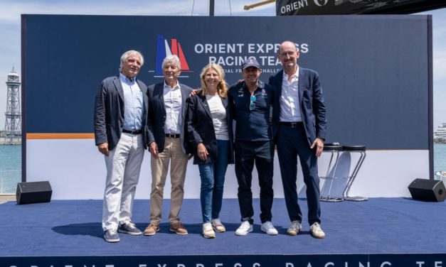 37ème America’s Cup : Baptême de l’AC75 Orient Express à Barcelone
