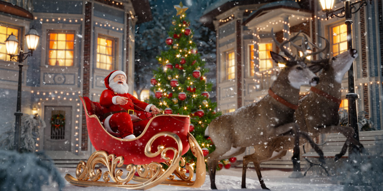 Le Père Noël itinérant en ville
