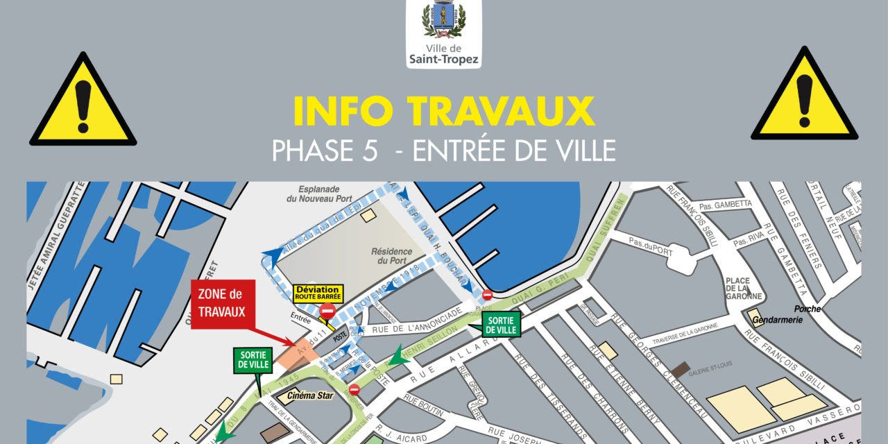 Travaux de requalification entrée de Ville : sortie de ville par la rue Seillon depuis le port à partir du lundi 4 mars