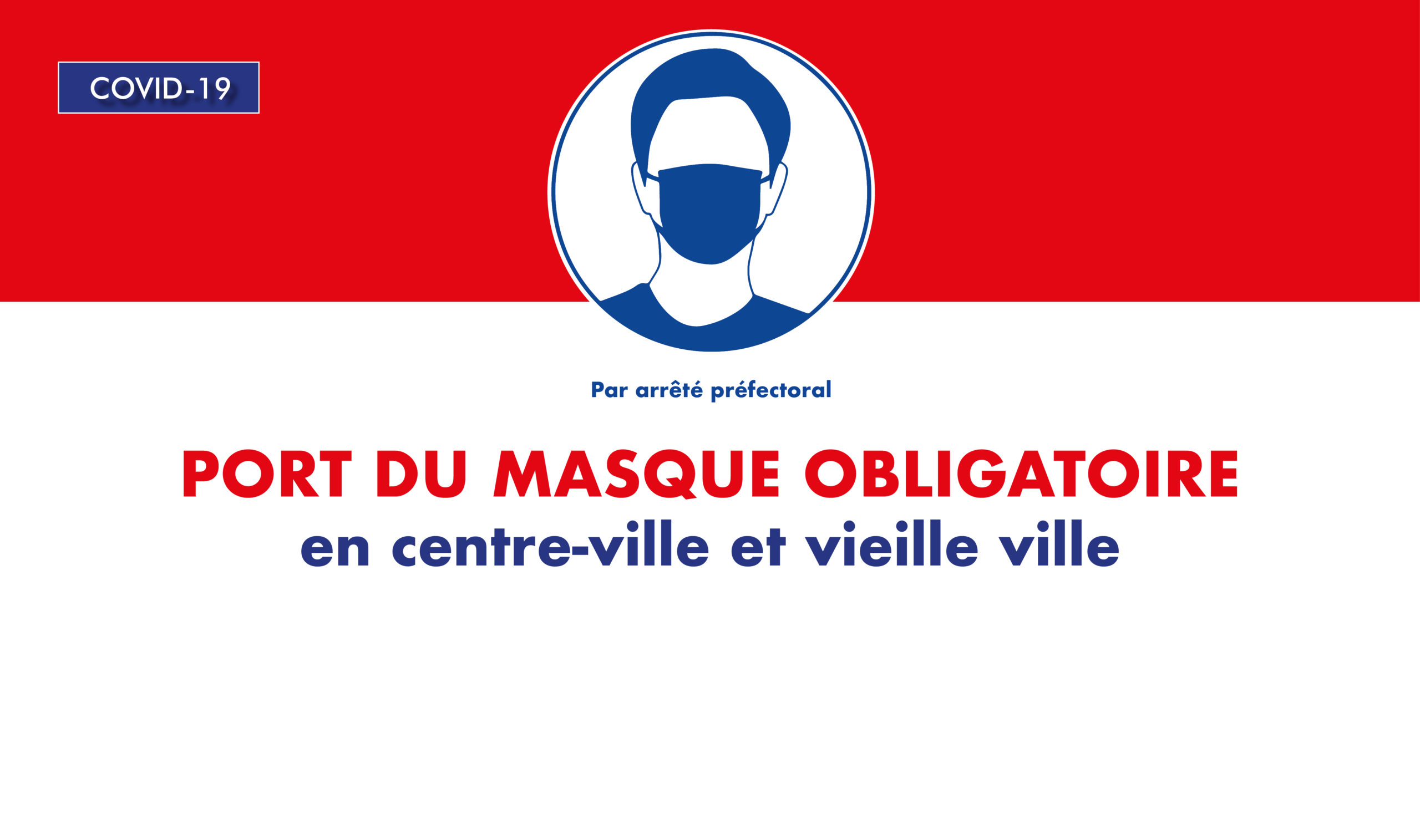 PORT DU MASQUE OBLIGATOIRE EN VILLE : prolongé jusqu’au 30 septembre