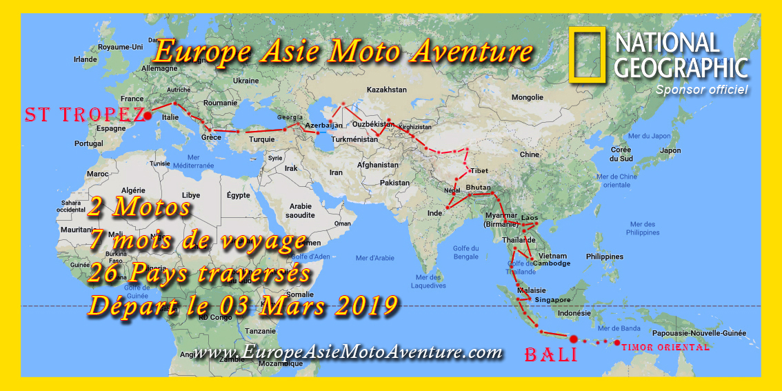 Départ du trip Europe Asie Moto Aventure